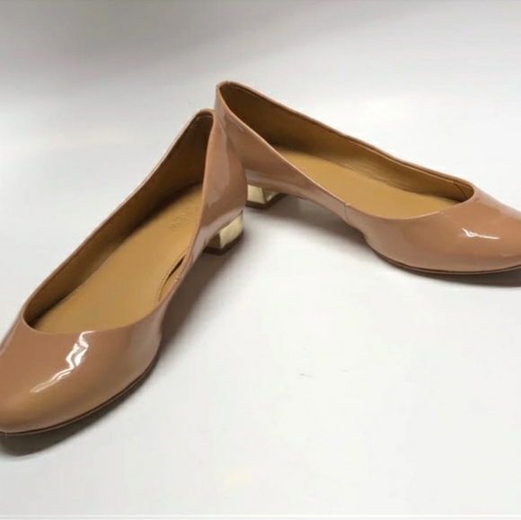 | J. Crew | Lily Metallic Heel Patent Ballet Flats - Picture 3 of 6